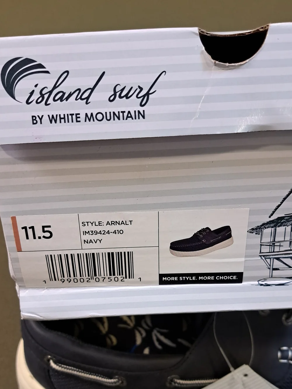 Island Surf Arnalt 3 Eyelet Men’s Boat Shoe - Color: Navy - Size: 11.5